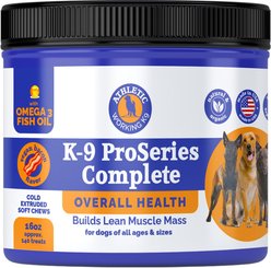K-9 ProSeries Complete Over All Health & Organic Digestive Health Flavored Soft Chews Supplement for Dogs, 12-oz tub