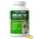 Nutramax Welactin Omega-3 Fish Oil Skin Liquid Softgels Skin & Coat Supplement for Dogs, 120 count