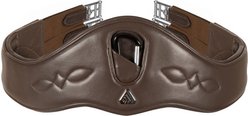 Shires Equestrian Products Velociti Lusso with Elastic Horse Anatomical Girth, Havana, 52-in