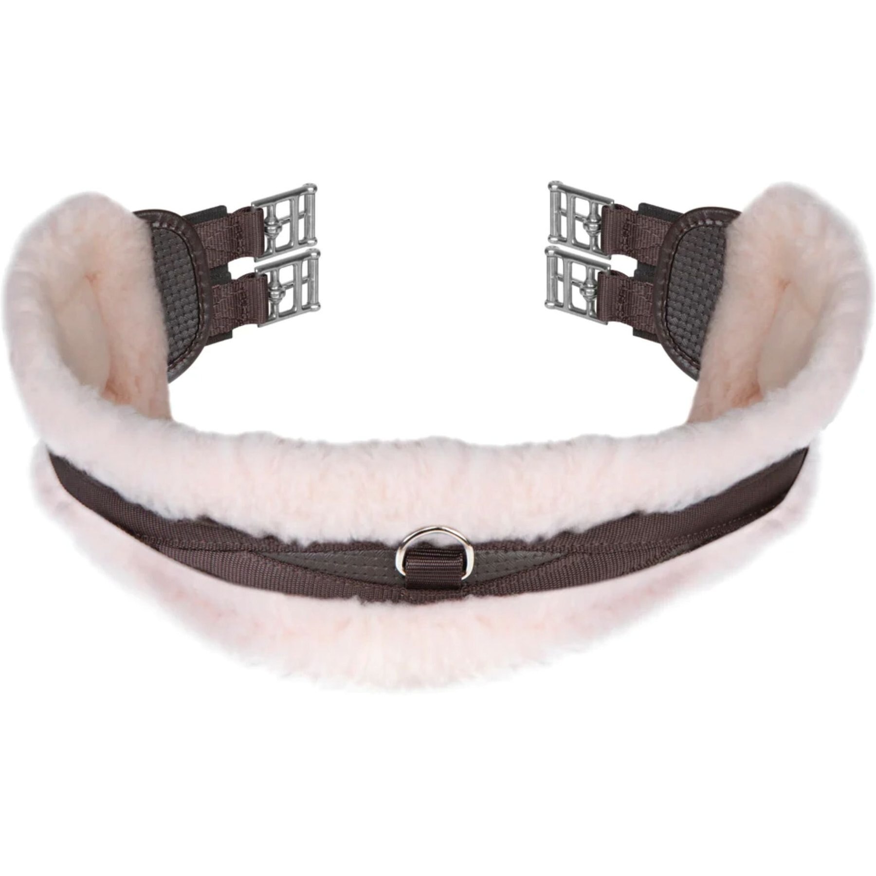 Shires Equestrian Products ARMA SupaFleece Elastic Horse Contour Girth, Brown, 58-in
