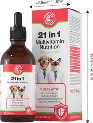 Eight Paws 21-in-1 Calming Chicken Flavored Liquid Multivitamin for Dogs & Cats, 60-mL bottle slide 2 of 9