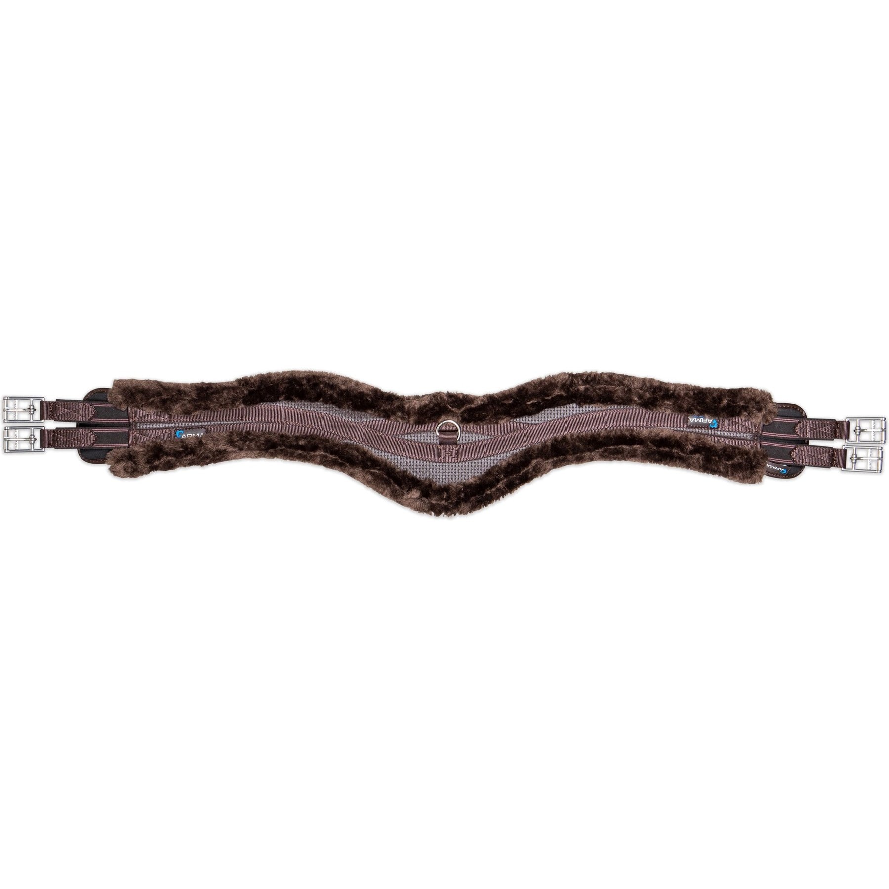 Shires Equestrian Products ARMA SupaFleece with Elastic Horse Anatomical Girth, Brown, 46-in