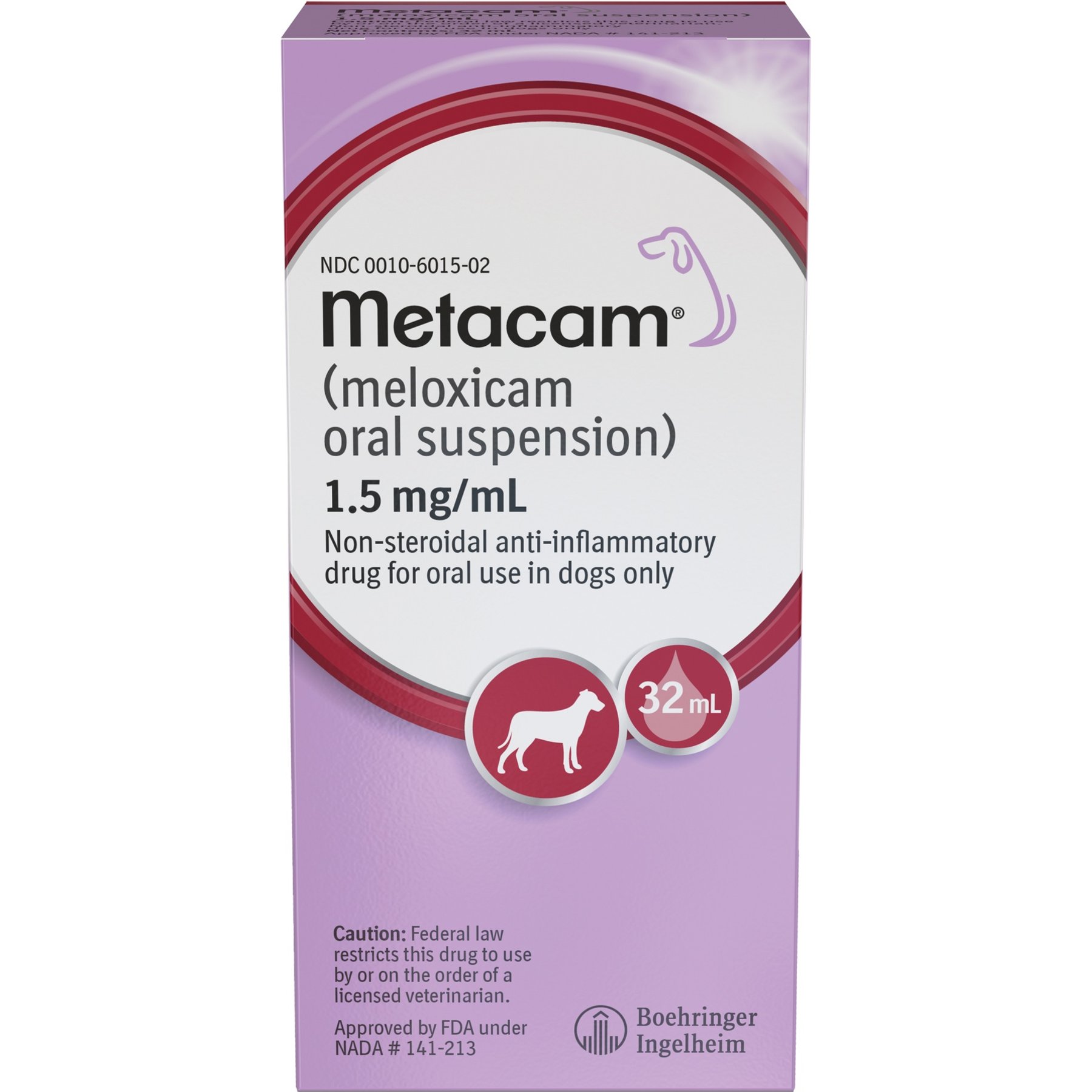 Metacam 32-mL Oral Suspension for Dogs, 1.5 mg/mL