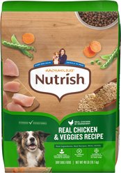 Rachael Ray Nutrish Adult Real Chicken & Veggies Recipe Dry Dog Food, 40-lb bag