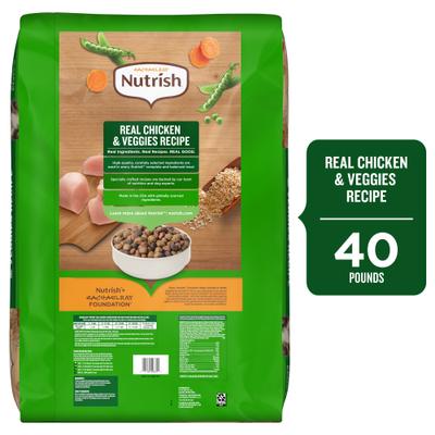 Show full view: Rachael Ray Nutrish Adult Real Chicken & Veggies Recipe Dry Dog Food, 40-lb bag slide 4 of 13