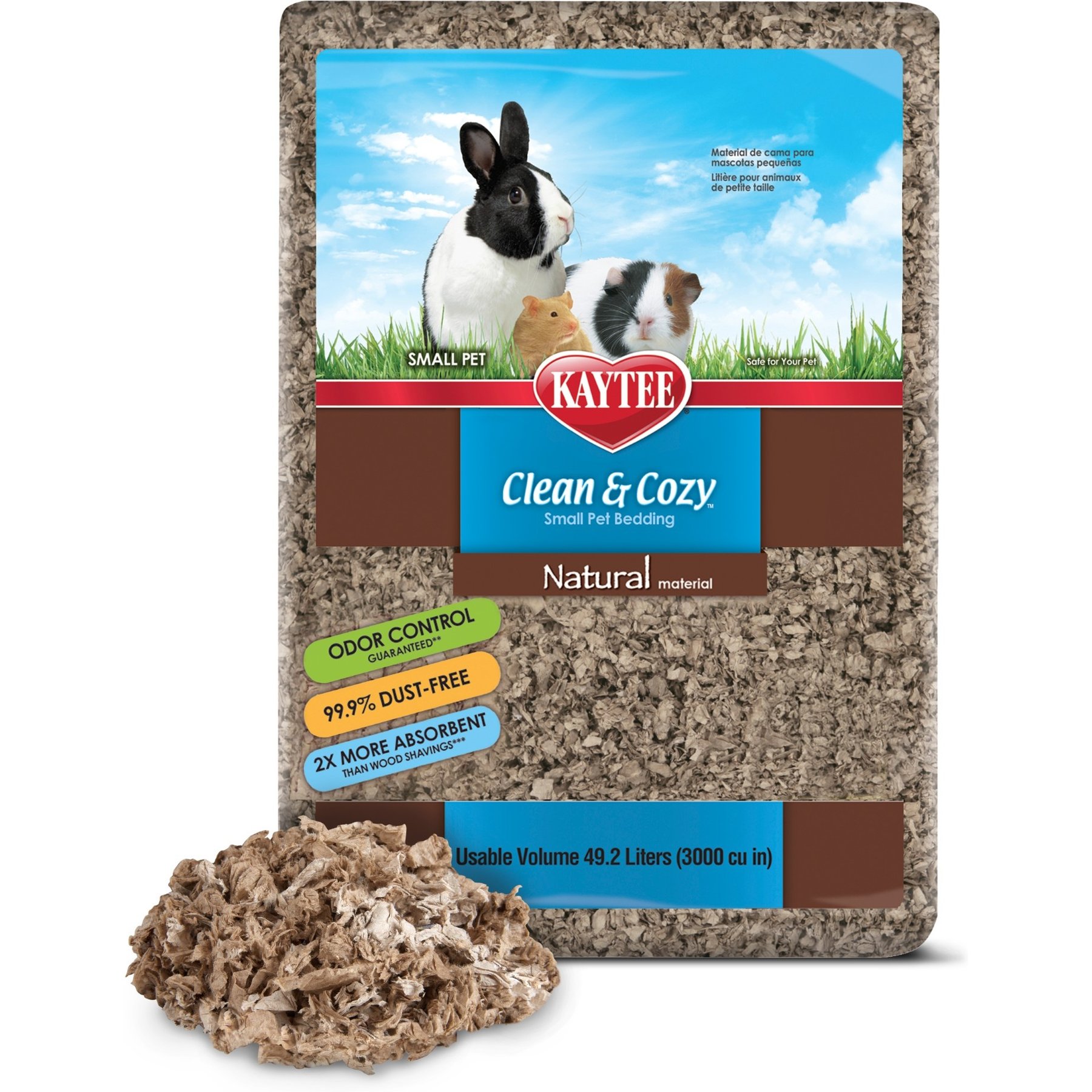 Kaytee Clean & Cozy Natural Small Animal Bedding, 49.2-L