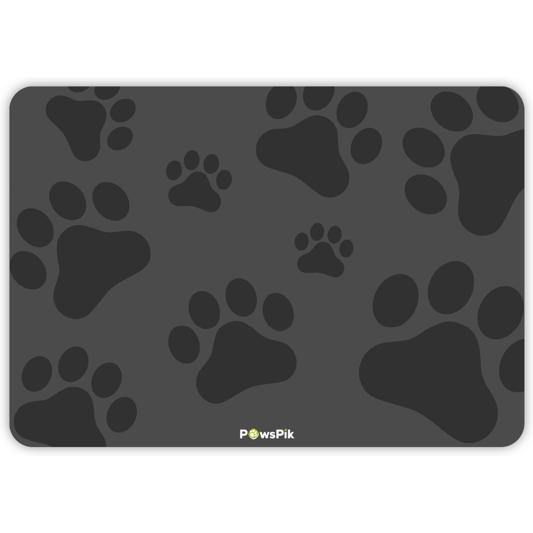 PawsPik PawsPik Fast Absorbing Dog & Cat Food Mat, Pawprint, Small