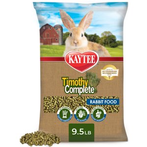 Kaytee Timothy Complete Pelleted Rabbit Food, 9.5-lb bag