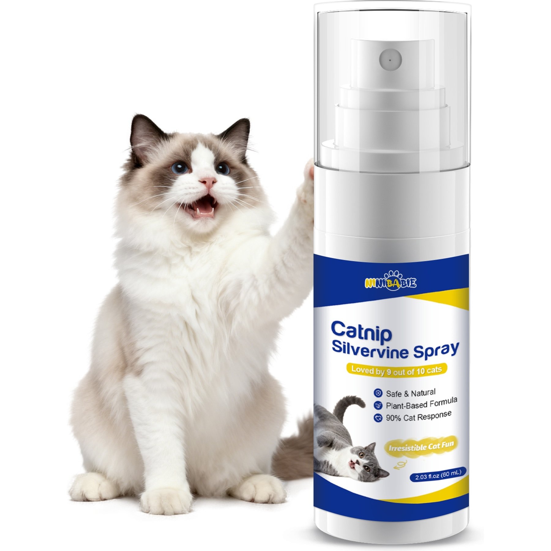 Ninibabie Upgraded Catnip Spray with Silvervine, 2.8-fl oz bottle