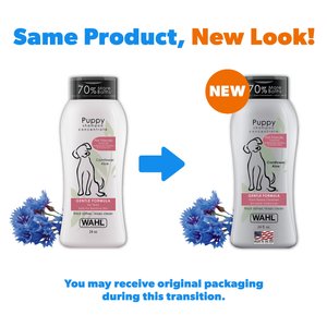 Wahl Gentle Formula Tearless Puppy Shampoo, Cornflower & Aloe Scent, 24-fl oz bottle
