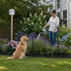 Win World International 6-Panel Hardware Mounted Guard Fence Dog Gate, Black, Small slide 2 of 5