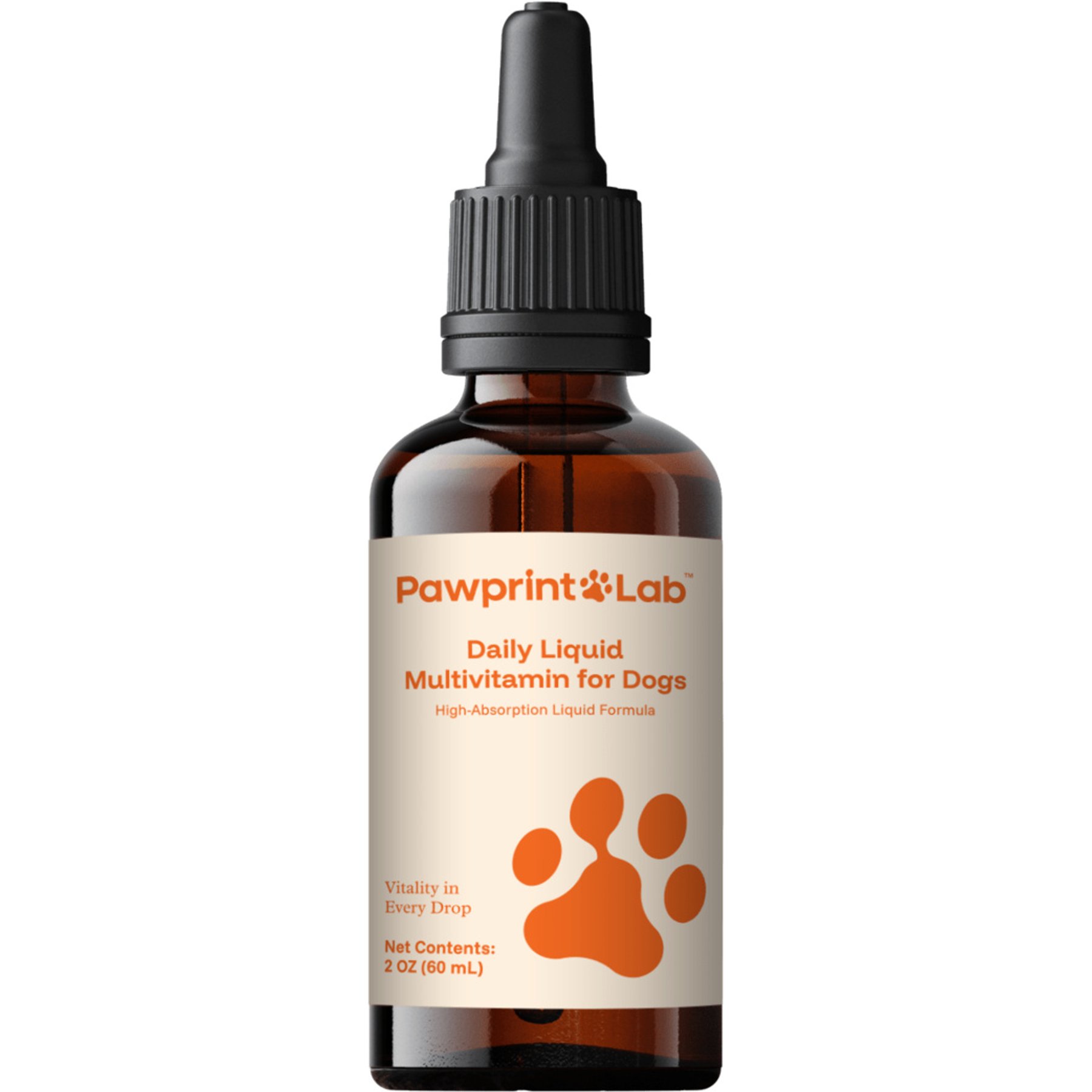 Paw Print Lab Wellness Protocol Daily Multivitamin Hip & Joint Support Chicken Flavored Liquid Supplement for Dogs, 2-oz bottle