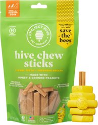 Project Hive Pet Company Hive Peanut Butter Dental Enrichment Set Dog Toy, Yellow, Small