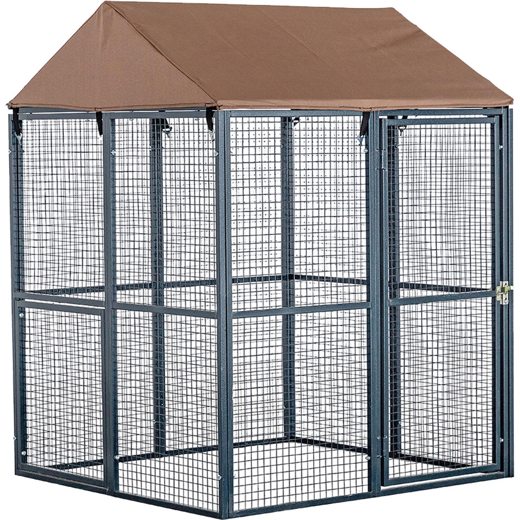 Win World Universal Heavy Duty Steel Dog Cage & Exercise Pen, Black, Small