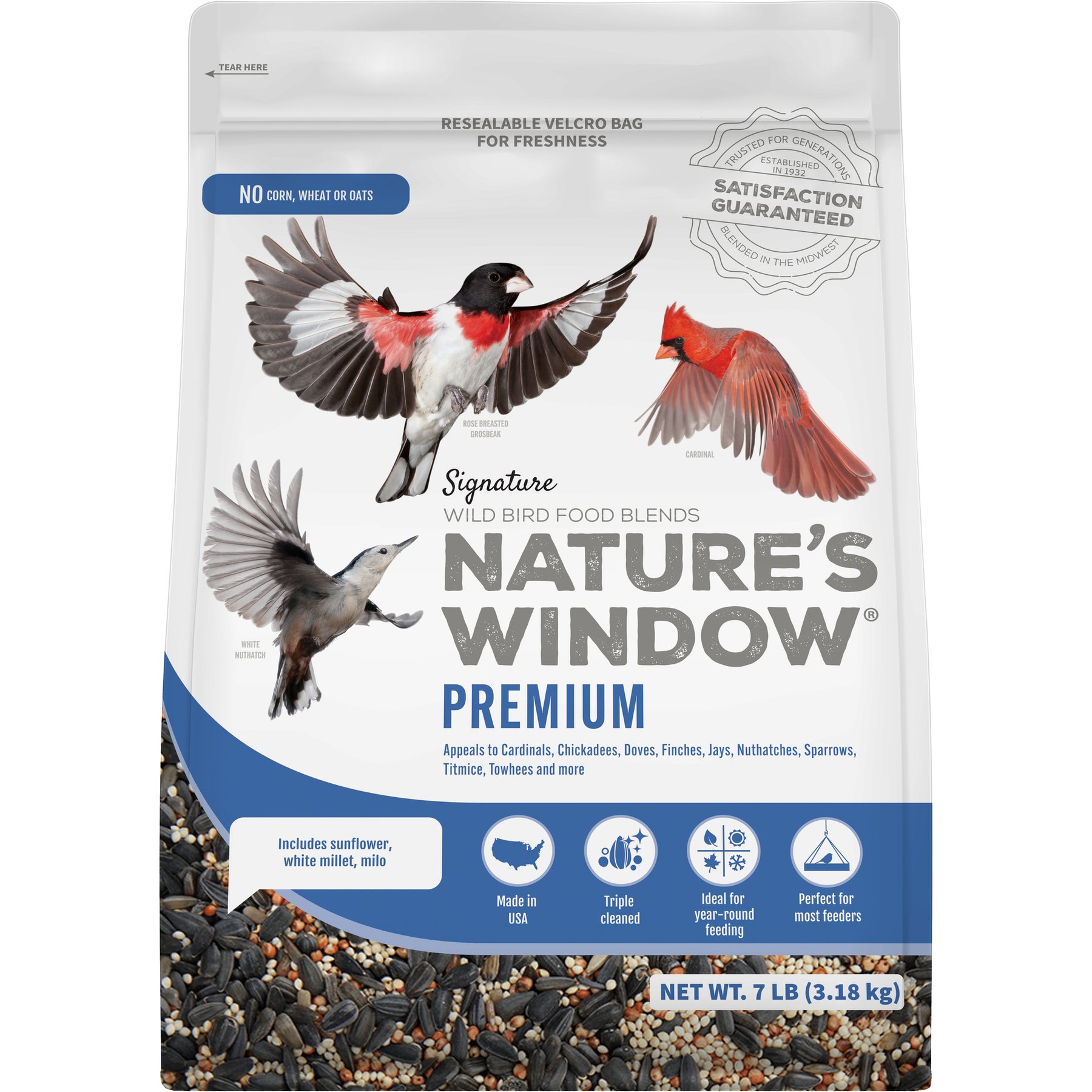 Nature's Window Premium Wild Bird Food, 7-lb bag