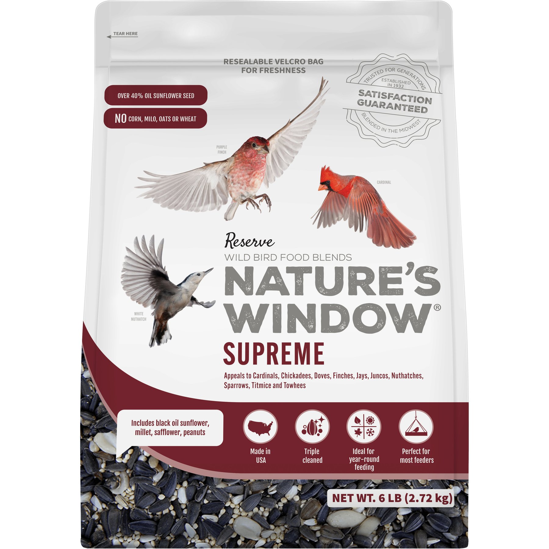 Nature's Window Supreme Wild Bird Food, 6-lb bag