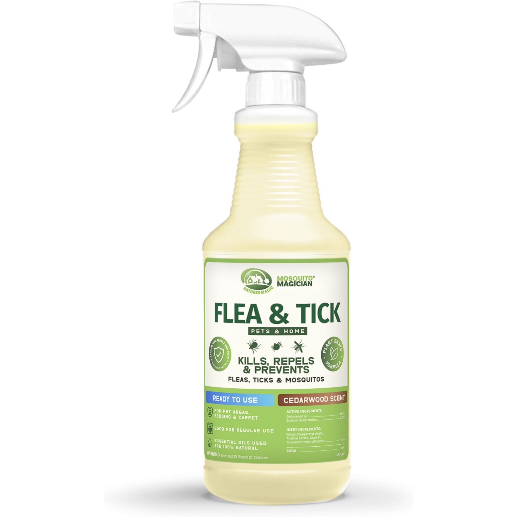 Mosquito Magician Cedarwood Dog Flea & Tick Spray, 32-fl oz bottle