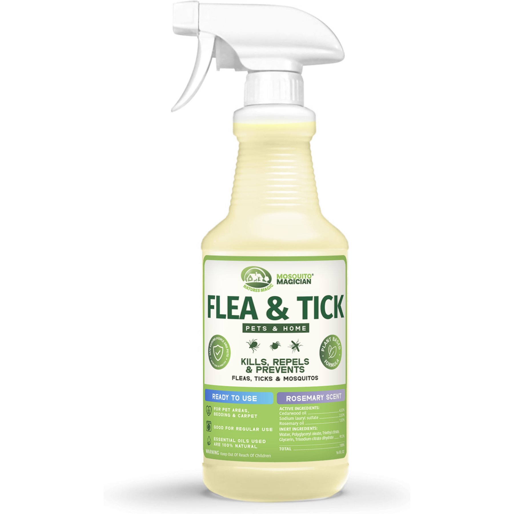 Mosquito Magician Rosemary Dog Flea & Tick Spray, 16-fl oz bottle
