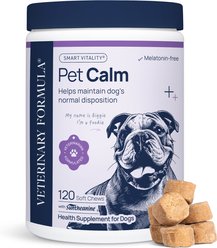 Veterinary Formula Smart Vitality Pork Flavor Soft Chew Pet Calm Supplement for Dogs, 120 count