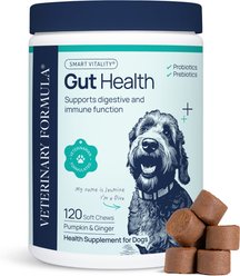 Veterinary Formula Smart Vitality Pork Flavored Soft Chew Digestive Aid for Dogs, 120 count