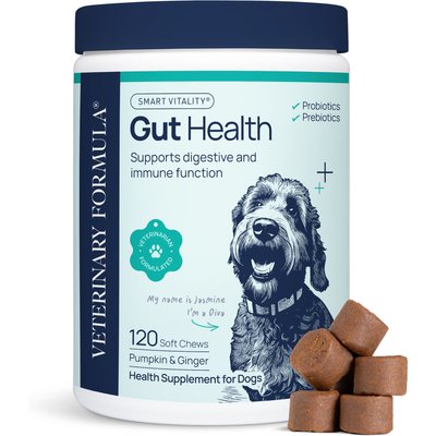 Veterinary Formula Smart Vitality Veterinary Formula Smart Vitality Pork Flavor Soft Chew Gut Health Supplement for Dogs, 120 count