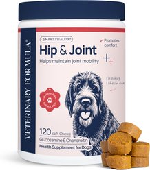 Veterinary Formula Smart Vitality Pork Flavor Soft Chew Hip & Joint Supplement for Dogs, 120 count