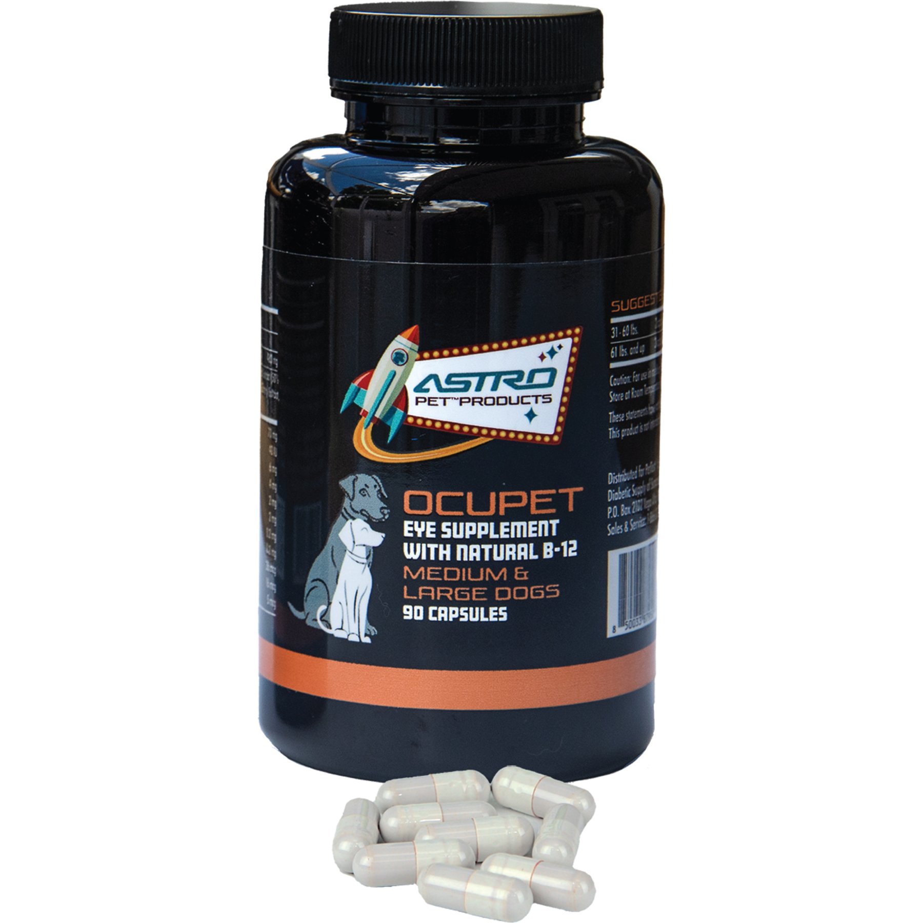 AstroPet OcuPet Natural B12 Eye Care Flavored Capsule Vision Supplement for Dogs, 90 count