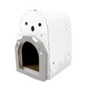 Kitty City Spooky Ghost Catnip Scratcher Hide & Seek Cat Toy, White