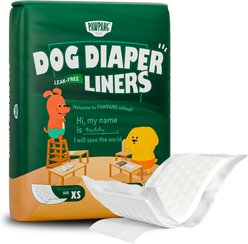 PAWPANG Disposable Dog Diaper Liners, X-Small, 100 count slide 1 of 9