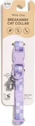 Wild One Lightweight Adjustable Cat Collar, 8 to 12-in neck, 2/5-in wide, Lilac