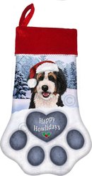 Pet Gifts USA Bernedoodle Tri Christmas Stocking, 17 x 10.5-in
