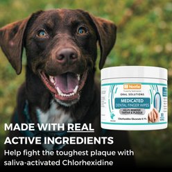 Nootie Medicated Chlorhexidine Gluconate Plaque Removal Dog Dental Finger Wipes, 80 count slide 2 of 6