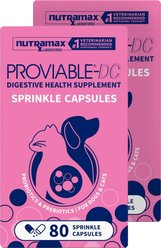 Nutramax Proviable Probiotics & Prebiotics Digestive Health Supplement for Dogs & Cats, 160 count bundle