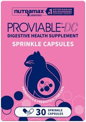 Nutramax Proviable Probiotics & Prebiotics Digestive Health Supplement for Dogs & Cats, 30 count