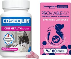 Nutramax Proviable-DC Capsules Digestive Supplement+ Cosequin Capsules Joint Supplement for Cats