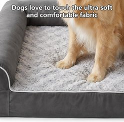 BFPETHOME U-Shaped Orthopedic Furniture Style Dog Sofa Bed, Dark gray, 45 x 35 x 7-in slide 2 of 7