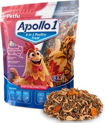 Petfu Apollo1 Series 6-in-1 Poultry Treat Mix High Protein Dry Food Chicken & Bird Treats, 5-lb bag