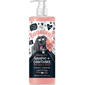 Bugalugs Pet Care 2 in 1 Coconut Papaya Dog Shampoo, 16.9-fl oz bottle