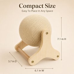 NonoPets Triangular Rotatable Wooden Cat Scratcher slide 2 of 9