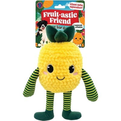 Bow-Wow Pet Bow-Wow Pet Squeaky Plush Pineapple Dog Toy