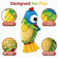 Bow-Wow Pet Squeaky Plush Fish Taco Dog Toy slide 2 of 4