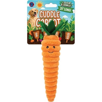 Bow-Wow Pet Bow-Wow Pet Squeaky Plush Carrot Dog Toy
