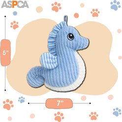 ASPCA Interactive Soft Durable Stuffed Seahorse Squeaky Plush Dog Toy, 2 count slide 2 of 5