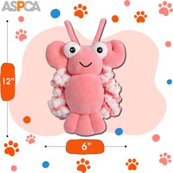 ASPCA Interactive Soft Durable Stuffed Lobster Squeaky Plush Dog Toy, 2 count slide 2 of 5
