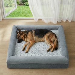 WNPETHOME Long-Wavy Orthopedic Furniture Style Dog Sofa Bed, Gray, 45 x 35 x 7-in slide 2 of 7
