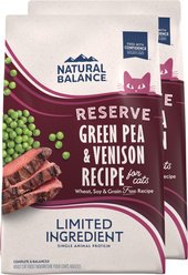 Natural Balance Limited Ingredient Green Pea & Venison Grain-Free Dry Cat Food, 16-lb bundle