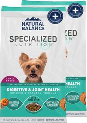 Natural Balance Specialized Nutrition Small Breed Digestive & Joint Health Adult Chicken & Oatmeal Formula Dry Dog Food, 24-lb bundle