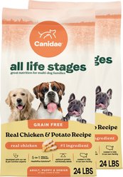 CANIDAE All Life Stages Grain-Free Real Chicken & Potato Recipe Dry Dog Food, 48-lb bundle slide 1 of 8