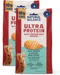 Natural Balance Ultra Protein Chicken & Chicken Meal Recipe Dry Cat Food, 20-lb bundle
