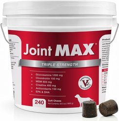 Joint MAX Triple Strength Advanced Hip & Joint Support Soft Chews for Dogs, 240 count